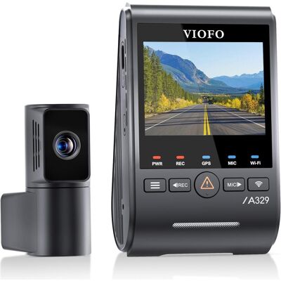 Viofo A329T 2CH (Bluetooth, Eingebautes Display, GPS-Empfänger, 4K), Dashcam, Grau, Schwarz Viofo A329T 2CH (Bluetooth, Eingebautes Display, GPS-Empfänger, 4K), Dashcam, Grau, Schwarz