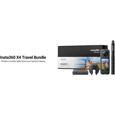 Insta360 X4 Travel Bundle (30p, Bluetooth, WLAN), Action Cam, Schwarz Insta360 X4 Travel Bundle (30p, Bluetooth, WLAN), Action Cam, Schwarz