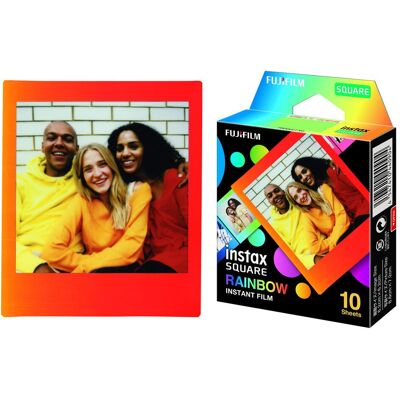 Fujifilm Instax Square Film Rainbow, Sofortbildfilm, Mehrfarbig Fujifilm Instax Square Film Rainbow, Sofortbildfilm, Mehrfarbig