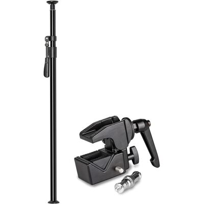 Walimex pro Autopole 220-380cm inkl. Superklemme (Stativhalterung), Studioausrüstung Zubehör, Schwarz Walimex pro Autopole 220-380cm inkl. Superklemme (Stativhalterung), Studioausrüstung Zubehör, Schwarz