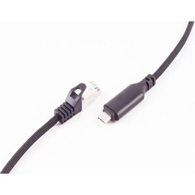 Shiverpeaks --USB-C LAN Adapterkabel 1G, USB Typ C Stecker auf RJ45, ALU, schwarz, 7,5m (7.50 m), USB Kabel Shiverpeaks --USB-C LAN Adapterkabel 1G, USB Typ C Stecker auf RJ45, ALU, schwarz, 7,5m (7.50 m), USB Kabel