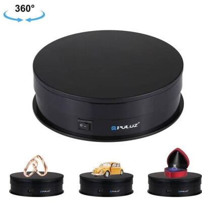 Puluz 360° Elektrischer Drehteller - Kamera, Schmuck, Uhr, 15cm Schwarz - Dreh-Show Puluz 360° Elektrischer Drehteller - Kamera, Schmuck, Uhr, 15cm Schwarz - Dreh-Show