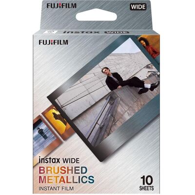 Fujifilm Instax Wide Film Brushed Metal, Sofortbildfilm, Grau Fujifilm Instax Wide Film Brushed Metal, Sofortbildfilm, Grau