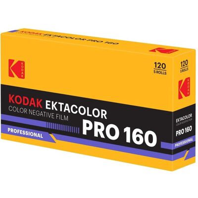Kodak Ektacolor Pro 160 120 5er-Pack, Analogfilm, Mehrfarbig Kodak Ektacolor Pro 160 120 5er-Pack, Analogfilm, Mehrfarbig