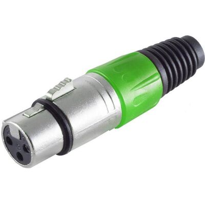 Shiverpeaks -BASIC-S--XLR-Kupplung, grün, Audio Stecker, Grün Shiverpeaks -BASIC-S--XLR-Kupplung, grün, Audio Stecker, Grün
