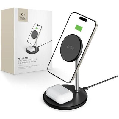 Tech-Protect Wireless Charger - MagSafe, 15W, Dual, Kompakt Tech-Protect Wireless Charger - MagSafe, 15W, Dual, Kompakt