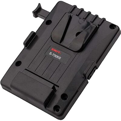 Swit S-7006S V-mount plate, screws-mount and 2-pin DC plug connect, also for S-1073F/1073H/CM-S73 (Stativ Schnellwechselplatte), Stativ Zubehör, Schwarz Swit S-7006S V-mount plate, screws-mount and 2-pin DC plug connect, also for S-1073F/1073H/CM-S73 (Stativ Schnellwechselplatte), Stativ Zubehör, Schwarz