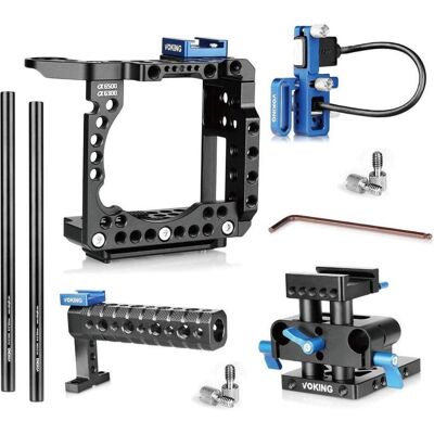 Meike VK A6500B Vedio Cage (Stativ L-Schiene), Stativ Zubehör, Schwarz Meike VK A6500B Vedio Cage (Stativ L-Schiene), Stativ Zubehör, Schwarz