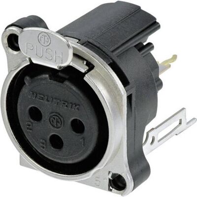 Neutrik NC3FBV2 XLR-Steckverbinder Flanschbuchse, Kontakte gerade Polzahl: 3 Sc, Audio Stecker, Schwarz Neutrik NC3FBV2 XLR-Steckverbinder Flanschbuchse, Kontakte gerade Polzahl: 3 Sc, Audio Stecker, Schwarz