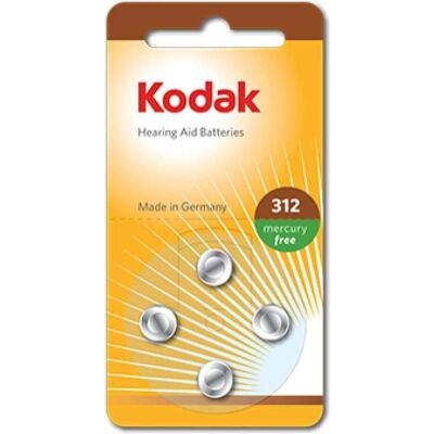 Kodak Hearing Aid 312 Einwegbatterie Zink-Luft (4 Stk., A312), Batterien + Akkus Kodak Hearing Aid 312 Einwegbatterie Zink-Luft (4 Stk., A312), Batterien + Akkus