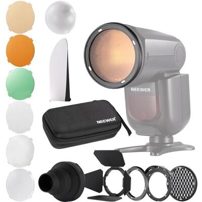 Neewer Flash Magnetic Accessory Kit For Z1 Round Head (Blitzdiffusor), Blitzgerät Zubehör, Schwarz, Mehrfarbig Neewer Flash Magnetic Accessory Kit For Z1 Round Head (Blitzdiffusor), Blitzgerät Zubehör, Schwarz, Mehrfarbig