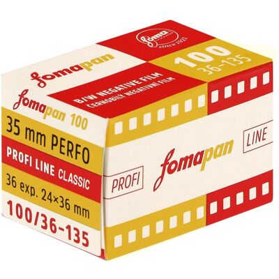 FOMA pan 100 135-36 packed in "RETRO PAN-Box", Analogkamera, Schwarz FOMA pan 100 135-36 packed in "RETRO PAN-Box", Analogkamera, Schwarz