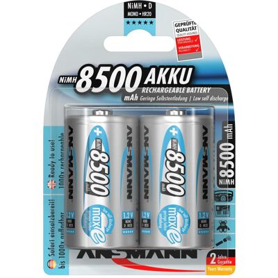 Ansmann HR20 Max E (2 Stk., D, 8500 mAh), Batterien + Akkus Ansmann HR20 Max E (2 Stk., D, 8500 mAh), Batterien + Akkus