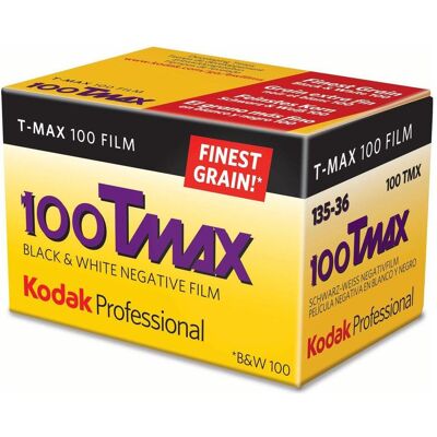 Kodak TMX 100 Film 135/36, Analogfilm, Schwarz, Gelb Kodak TMX 100 Film 135/36, Analogfilm, Schwarz, Gelb
