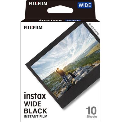 Fujifilm - Instax Wide Films 1x10 Shots - Black Frame, Sofortbildfilm, Schwarz Fujifilm - Instax Wide Films 1x10 Shots - Black Frame, Sofortbildfilm, Schwarz