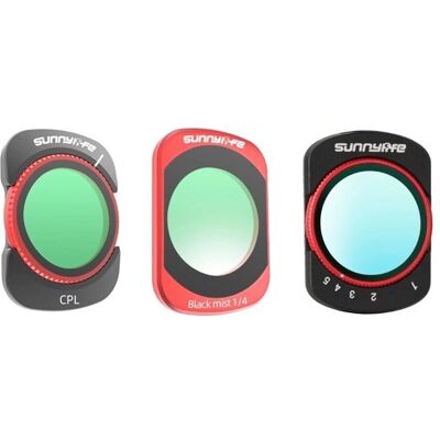Sunnylife Pocket 4/3 Black Mist 1/4 VND CPL-Filterset, Action Cam Zubehör, Schwarz, Transparent Sunnylife Pocket 4/3 Black Mist 1/4 VND CPL-Filterset, Action Cam Zubehör, Schwarz, Transparent
