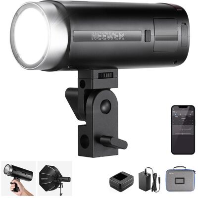 Neewer Q200 2.4G Outdoor Studio Flash (Blitzkopf, 200 Ws), Studioblitz, Schwarz Neewer Q200 2.4G Outdoor Studio Flash (Blitzkopf, 200 Ws), Studioblitz, Schwarz