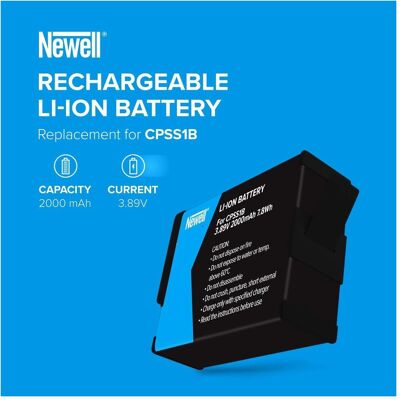Newell Batteria CPSS1B, Action Cam Zubehör, Schwarz Newell Batteria CPSS1B, Action Cam Zubehör, Schwarz