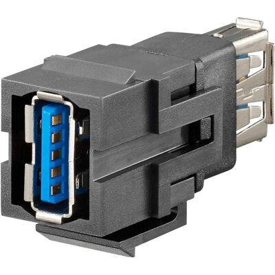 Rutenbeck KMK-USB 3.0 sw USB-Keystone f.Montageadapter KMK-MA Up,17010660, USB Adapter, Schwarz Rutenbeck KMK-USB 3.0 sw USB-Keystone f.Montageadapter KMK-MA Up,17010660, USB Adapter, Schwarz