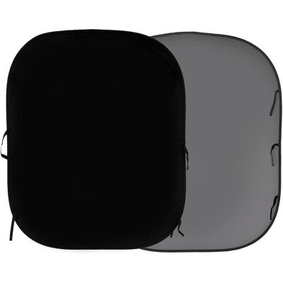 Lastolite Plain Collapsible (150 cm, 150 cm), Hintergrundsystem, Schwarz, Grau Lastolite Plain Collapsible (150 cm, 150 cm), Hintergrundsystem, Schwarz, Grau