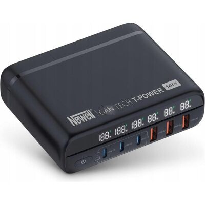 Newell Netzladegerät mit einem Satz GaN Tech T-Power 140 W-Adaptern (Kamera Akku Netzadapter), Kamera Stromversorgung, Schwarz Newell Netzladegerät mit einem Satz GaN Tech T-Power 140 W-Adaptern (Kamera Akku Netzadapter), Kamera Stromversorgung, Schwarz