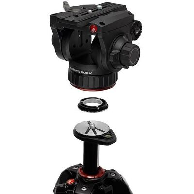Manfrotto 502X Fluid Video Head (Videokopf), Stativkopf, Schwarz Manfrotto 502X Fluid Video Head (Videokopf), Stativkopf, Schwarz