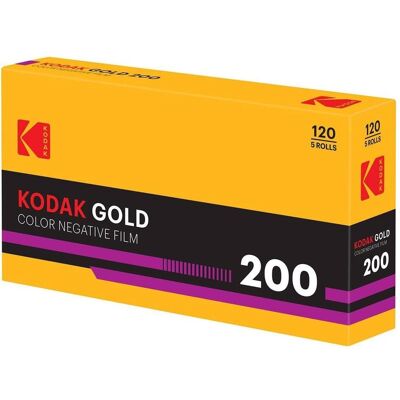 Kodak Gold 200 120 5er-Pack, Analogfilm, Gold Kodak Gold 200 120 5er-Pack, Analogfilm, Gold