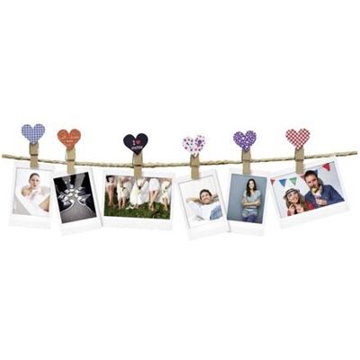Fujifilm Instax Design Clips 10er Set Motiv Herz, Sofortbildfilm, Schwarz Fujifilm Instax Design Clips 10er Set Motiv Herz, Sofortbildfilm, Schwarz
