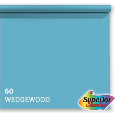 Superior Achtergrond Rol Wedgewood (nr 60) 1.35m x 11m (135 cm), Hintergrundsystem, Blau Superior Achtergrond Rol Wedgewood (nr 60) 1.35m x 11m (135 cm), Hintergrundsystem, Blau