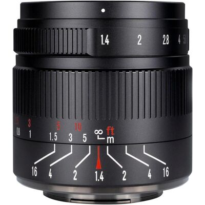 7artisans 55 mm f/16 - 1.4 Mark II, Fujifilm X (Fujifilm X, APS-C / DX), Objektiv, Schwarz 7artisans 55 mm f/16 - 1.4 Mark II, Fujifilm X (Fujifilm X, APS-C / DX), Objektiv, Schwarz