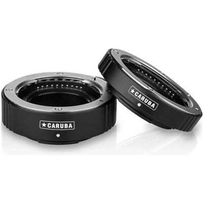 Caruba Extension Tube Set Fujifilm (Version II) (Makro-Zwischenring, Fujifilm X), Objektivkonverter, Schwarz Caruba Extension Tube Set Fujifilm (Version II) (Makro-Zwischenring, Fujifilm X), Objektivkonverter, Schwarz