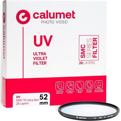 Calumet Filtr UV SMC TG 52 mm Ultra Slim 28 Layers (52 mm, UV-Filter), Objektivfilter, Transparent Calumet Filtr UV SMC TG 52 mm Ultra Slim 28 Layers (52 mm, UV-Filter), Objektivfilter, Transparent