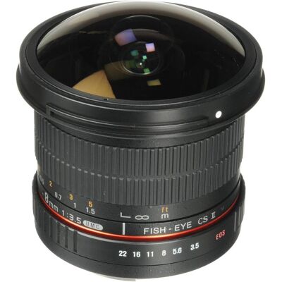 Samyang 8mm f/3.5-22 CSII MFT (Micro Four Thirds, APS-C / DX), Objektiv, Schwarz Samyang 8mm f/3.5-22 CSII MFT (Micro Four Thirds, APS-C / DX), Objektiv, Schwarz