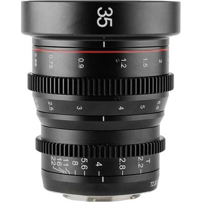 Meike MK 35mm T2.2 Sony E Mount (Sony E, Vollformat), Objektiv, Schwarz Meike MK 35mm T2.2 Sony E Mount (Sony E, Vollformat), Objektiv, Schwarz