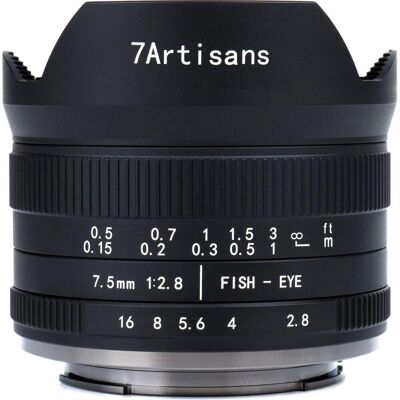 7artisans 7.5 mm f/2.8 Mark II, Canon E (Micro Four Thirds, Micro Four Thirds), Objektiv, Schwarz 7artisans 7.5 mm f/2.8 Mark II, Canon E (Micro Four Thirds, Micro Four Thirds), Objektiv, Schwarz