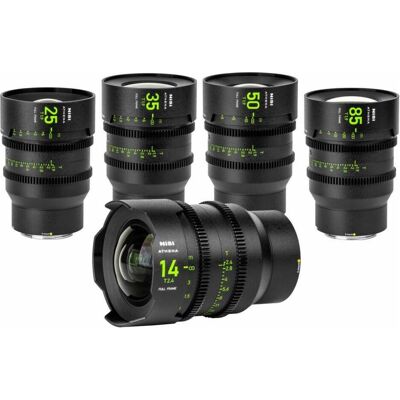 Nisi ATHENA PRIME Full Frame Cinema Lens Kit – 14mm, 25mm, 35mm, 50mm, 85mm + Case (E Mount, No Drop) (Sony E, Vollformat), Objektiv, Schwarz Nisi ATHENA PRIME Full Frame Cinema Lens Kit – 14mm, 25mm, 35mm, 50mm, 85mm + Case (E Mount, No Drop) (Sony E, Vollformat), Objektiv, Schwarz