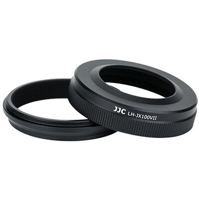JJC LH JX100VII Zonnekap Zwart (Fujifilm LH X100 lens hood en AR X100 adapter ring), Gegenlichtblende, Schwarz JJC LH JX100VII Zonnekap Zwart (Fujifilm LH X100 lens hood en AR X100 adapter ring), Gegenlichtblende, Schwarz