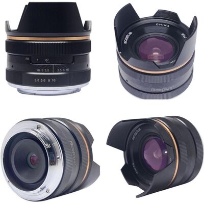 McoPlus MCO14mm f/3.5 Fujifilm Black (Fujifilm X, APS-C / DX), Objektiv, Schwarz McoPlus MCO14mm f/3.5 Fujifilm Black (Fujifilm X, APS-C / DX), Objektiv, Schwarz