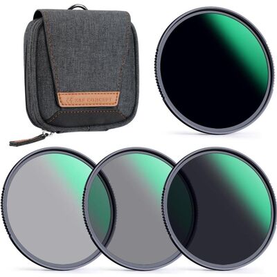 K&F Concept ND Filter Kit ND4/8/64/1000 Nano X 77mm (KF-1635) (77 mm, ND- / Graufilter), Objektivfilter, Transparent K&F Concept ND Filter Kit ND4/8/64/1000 Nano X 77mm (KF-1635) (77 mm, ND- / Graufilter), Objektivfilter, Transparent