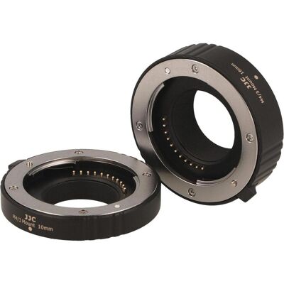 JJC Set Makrozwischenring 10/16mm für MFT mount Micro M4/3, Objektivadapter, Schwarz JJC Set Makrozwischenring 10/16mm für MFT mount Micro M4/3, Objektivadapter, Schwarz