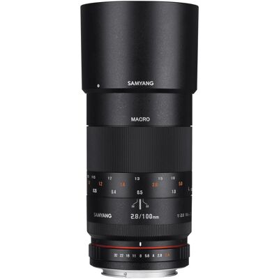 Samyang 100mm f/2.8-32 MFT (Micro Four Thirds, Vollformat), Objektiv, Schwarz Samyang 100mm f/2.8-32 MFT (Micro Four Thirds, Vollformat), Objektiv, Schwarz