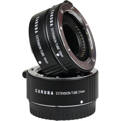 Caruba Extension Tube Set Nikon 1 Serie Chrom (Makro-Zwischenring), Objektivkonverter, Schwarz Caruba Extension Tube Set Nikon 1 Serie Chrom (Makro-Zwischenring), Objektivkonverter, Schwarz
