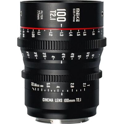 Meike MK 100mm T2.1 EF Mount, Objektiv, Schwarz Meike MK 100mm T2.1 EF Mount, Objektiv, Schwarz