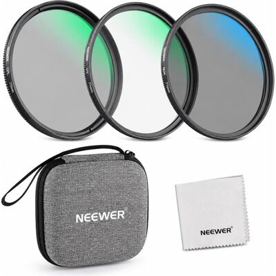 Neewer NW SERIES A UV&CPL&ND4 Lens Filter Kit 77 mm (77 mm, Polarisationsfilter, UV-Filter), Objektivfilter, Transparent Neewer NW SERIES A UV&CPL&ND4 Lens Filter Kit 77 mm (77 mm, Polarisationsfilter, UV-Filter), Objektivfilter, Transparent
