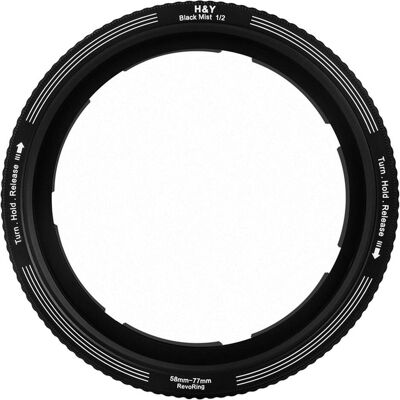 H&Y REVORING Black Promist 1/2 Filter (58-77mm) (77 mm, Black Mist Filter), Objektivfilter, Schwarz H&Y REVORING Black Promist 1/2 Filter (58-77mm) (77 mm, Black Mist Filter), Objektivfilter, Schwarz