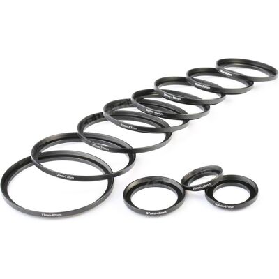 K&F Concept 11-in-1 Step Up Ring Set (Objektivfilter Adapter), Objektivfilter Zubehör, Schwarz K&F Concept 11-in-1 Step Up Ring Set (Objektivfilter Adapter), Objektivfilter Zubehör, Schwarz