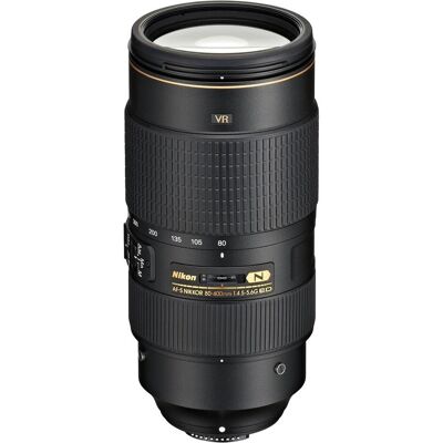 AF-S Nikkor 80-400mm f/4.5-5.6 G ED VR (Nikon F, Vollformat), Objektiv, Schwarz AF-S Nikkor 80-400mm f/4.5-5.6 G ED VR (Nikon F, Vollformat), Objektiv, Schwarz