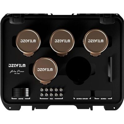 Dzofilm Arles Lustre 25/35/50/75mm T1.6 FF/VV Prime Cine Lens Kit for PL (metric) (L-Mount, Vollformat), Objektiv, Gold Dzofilm Arles Lustre 25/35/50/75mm T1.6 FF/VV Prime Cine Lens Kit for PL (metric) (L-Mount, Vollformat), Objektiv, Gold