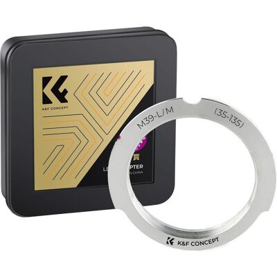 K&F Concept High Precision Lens Adapter Mount, M39-LM (35-135), Objektivadapter, Schwarz K&F Concept High Precision Lens Adapter Mount, M39-LM (35-135), Objektivadapter, Schwarz