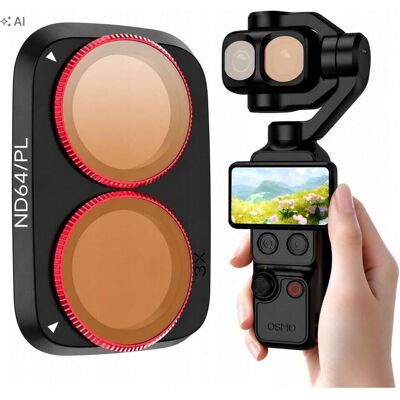 Sunnylife Hybridfilter Grau Nd64 + Polarisationsfilter für DJI Osmo Pocket 4 Pro / 4p / 4pro / Op4-fi353-64p, Objektivfilter, Transparent, Grau Sunnylife Hybridfilter Grau Nd64 + Polarisationsfilter für DJI Osmo Pocket 4 Pro / 4p / 4pro / Op4-fi353-64p, Objektivfilter, Transparent, Grau